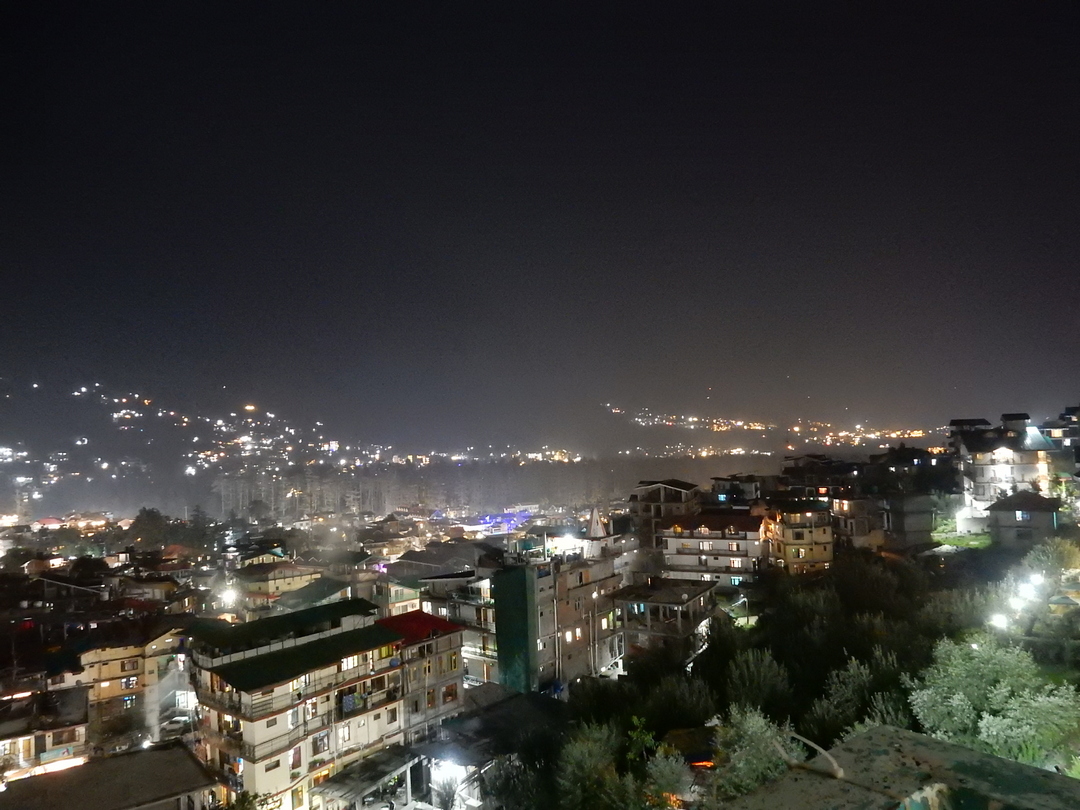 Night View from Hotel room, Manali